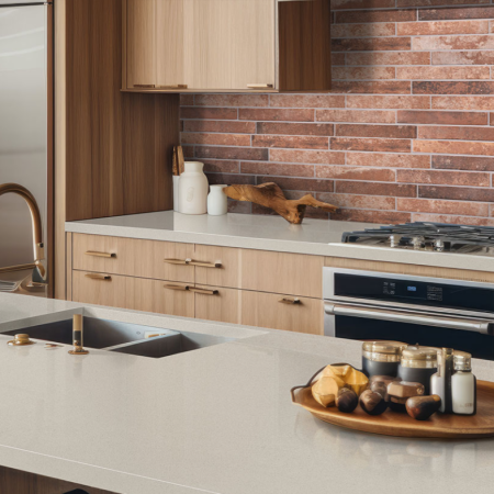 MSI Quartz - Aruca White Kitchen View