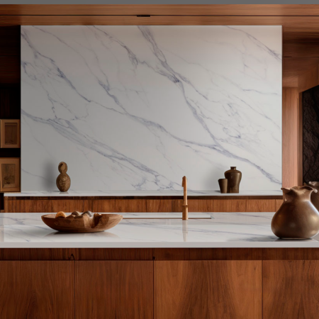 MSI Quartz - Calacatta Anava Kitchen View