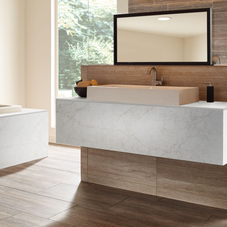 MSI Quartz - Calacatta Miraggio Cove Bath View